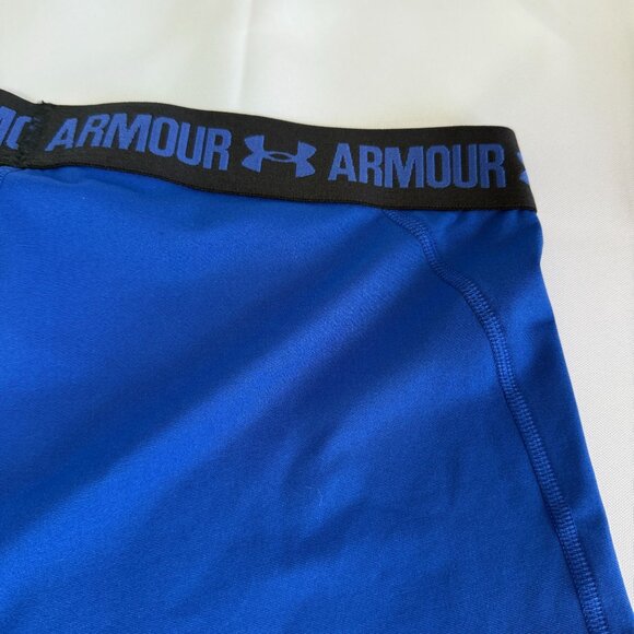 Under Armour Womens HeatGear Compression Shorts XL Blue Activewear Gym Workout - Picture 9 of 12